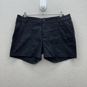 Prana Black Olivia 5" Quick Dry Outdoor Hiking Trail Shorts W3119RG24 Womens 14